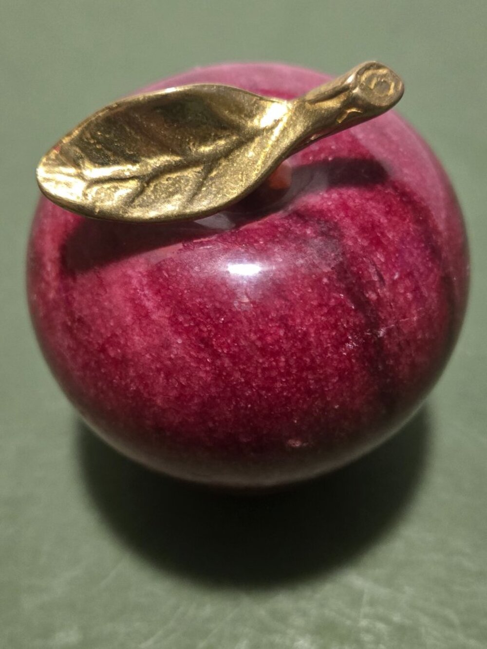 Red Apple Marble Paperweight